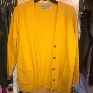mustard yellow cardigan